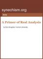 Small book cover: A Primer of Real Analysis