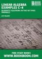 Small book cover: Linear Algebra C-4: Quadratic equations in two or three variables