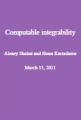 Small book cover: Computable Integrability