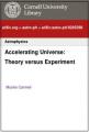 Small book cover: Accelerating Universe: Theory versus Experiment