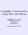 Small book cover: Compiler Construction using Flex and Bison