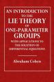 Book cover: An Introduction to the Lie Theory of One-Parameter Groups