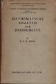 Book cover: Mathematical Analysis for Economists