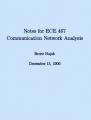 Small book cover: Communication Network Analysis