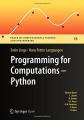 Book cover: Programming for Computations - Python