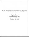 Book cover: A. N. Whitehead's Geometric Algebra