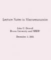 Book cover: Lecture Notes in Macroeconomics