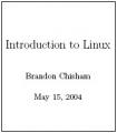 Small book cover: Introduction to Linux