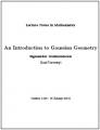 Small book cover: An Introduction to Gaussian Geometry