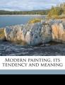 Book cover: Modern painting, its tendency and meaning