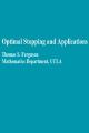 Small book cover: Optimal Stopping and Applications