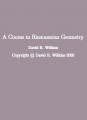 Book cover: A Course in Riemannian Geometry