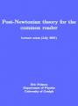 Small book cover: Post-Newtonian Theory for the Common Reader
