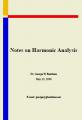 Small book cover: Notes on Harmonic Analysis