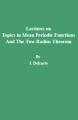 Book cover: Lectures on Topics in Mean Periodic Functions and the Two-Radius Theorem