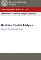 Small book cover: Nonlinear Fourier Analysis