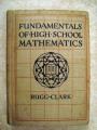 Book cover: Fundamentals of High School Mathematics