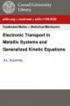 Book cover: Electronic Transport in Metallic Systems and Generalized Kinetic Equations