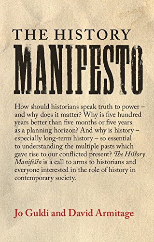 Large book cover: The History Manifesto