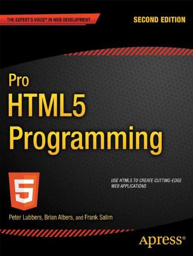 Large book cover: Pro HTML5 Programming