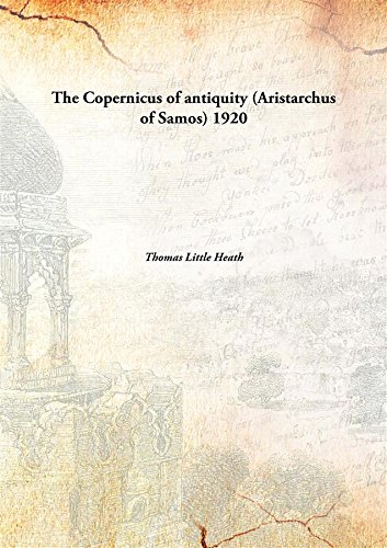 Large book cover: The Copernicus of Antiquity: Aristarchus of Samos