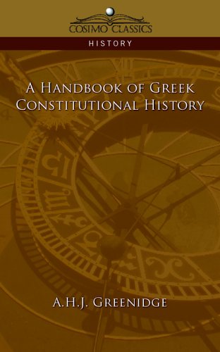 Large book cover: A Handbook of Greek Constitutional History
