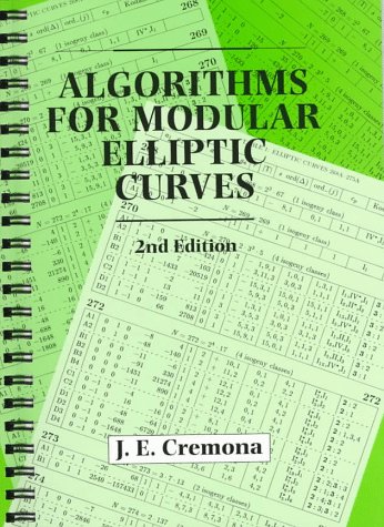 Large book cover: Algorithms for Modular Elliptic Curves