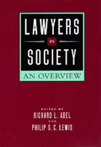 Large book cover: Lawyers in Society: An Overview