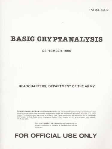 Large book cover: Basic Cryptanalysis