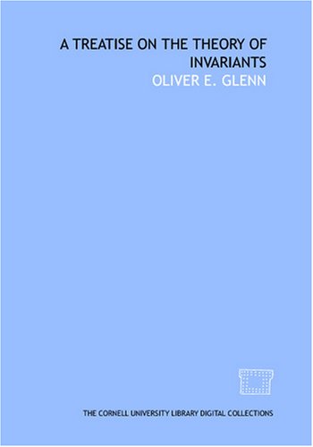 Large book cover: A Treatise on the Theory of Invariants