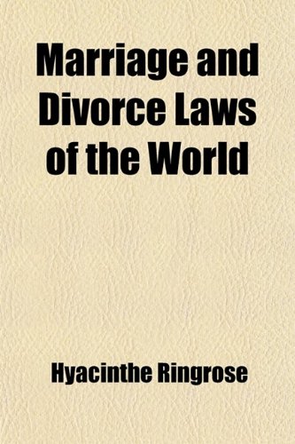 Large book cover: Marriage and Divorce Laws of the World