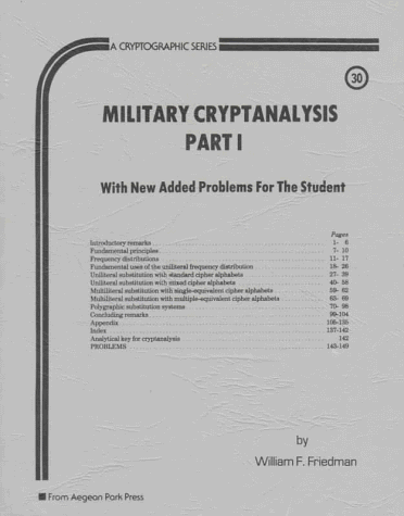 Large book cover: Military Cryptanalysis