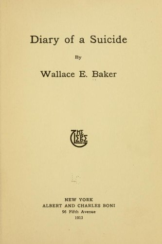 Large book cover: Diary of a Suicide