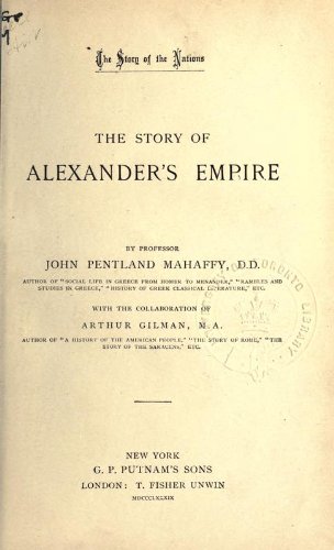 Large book cover: The Story of Alexander's Empire