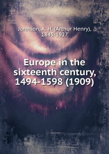 Large book cover: Europe in the Sixteenth Century 1494-1598