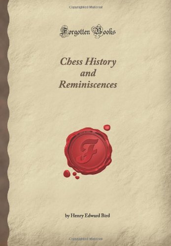 Large book cover: Chess History and Reminiscences