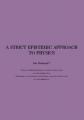Book cover: A Strict Epistemic Approach to Physics