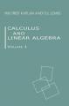 Book cover: Calculus and Linear Algebra. Vol. 1