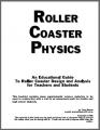 Book cover: Roller Coaster Physics