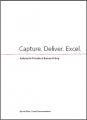 Small book cover: Capture. Deliver. Excel. Applying the Principles of Business Writing