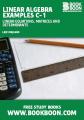 Small book cover: Linear Algebra Examples C-1: Linear equations, matrices and determinants