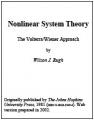 Book cover: Nonlinear System Theory: The Volterra/Wiener Approach