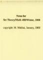Small book cover: Notes on Set Theory