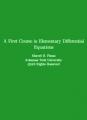 Small book cover: A First Course in Elementary Differential Equations