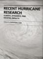 Small book cover: Recent Hurricane Research: Climate, Dynamics, and Societal Impacts
