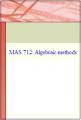 Small book cover: Algebraic Methods