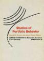 Small book cover: Studies of Portfolio Behavior