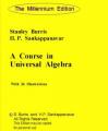 Book cover: A Course in Universal Algebra