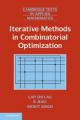 Book cover: Iterative Methods in Combinatorial Optimization