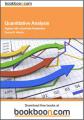 Small book cover: Quantitative Analysis: Algebra with a Business Perspective